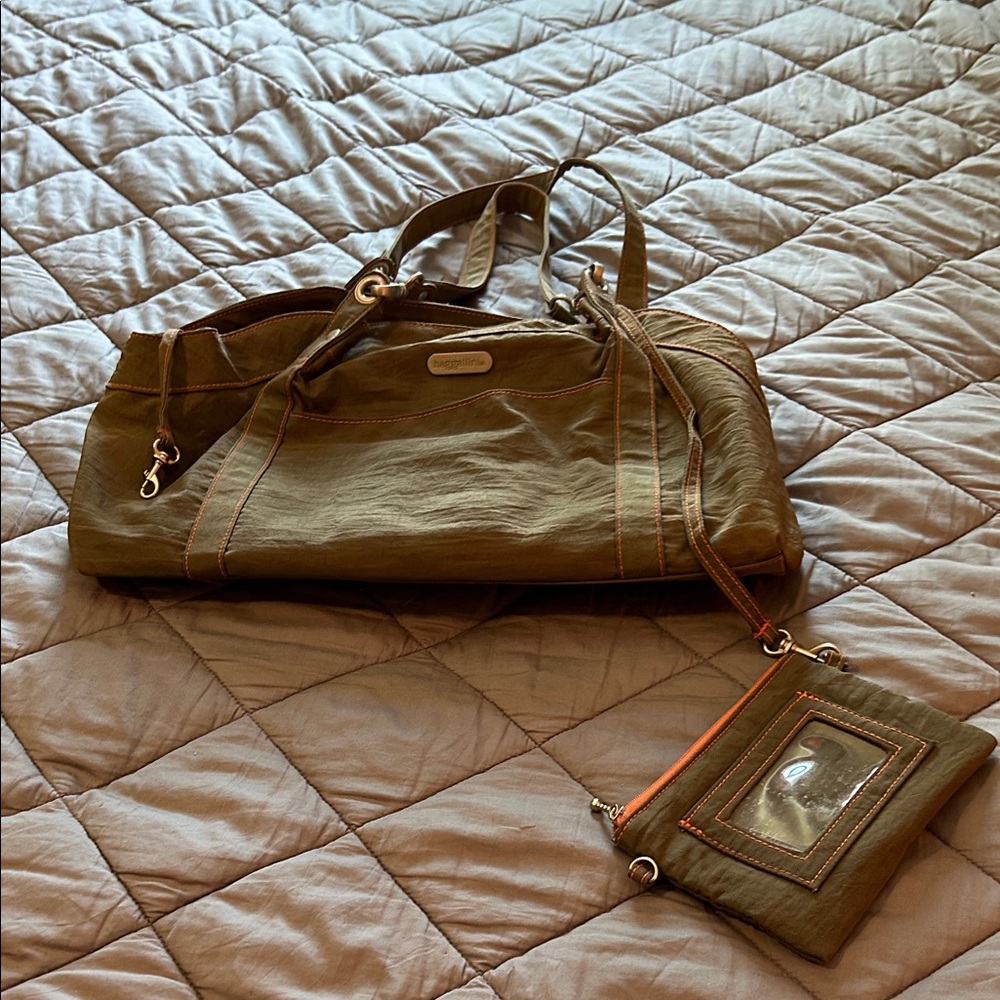 Olive Green Baggallini Bag with Pouch